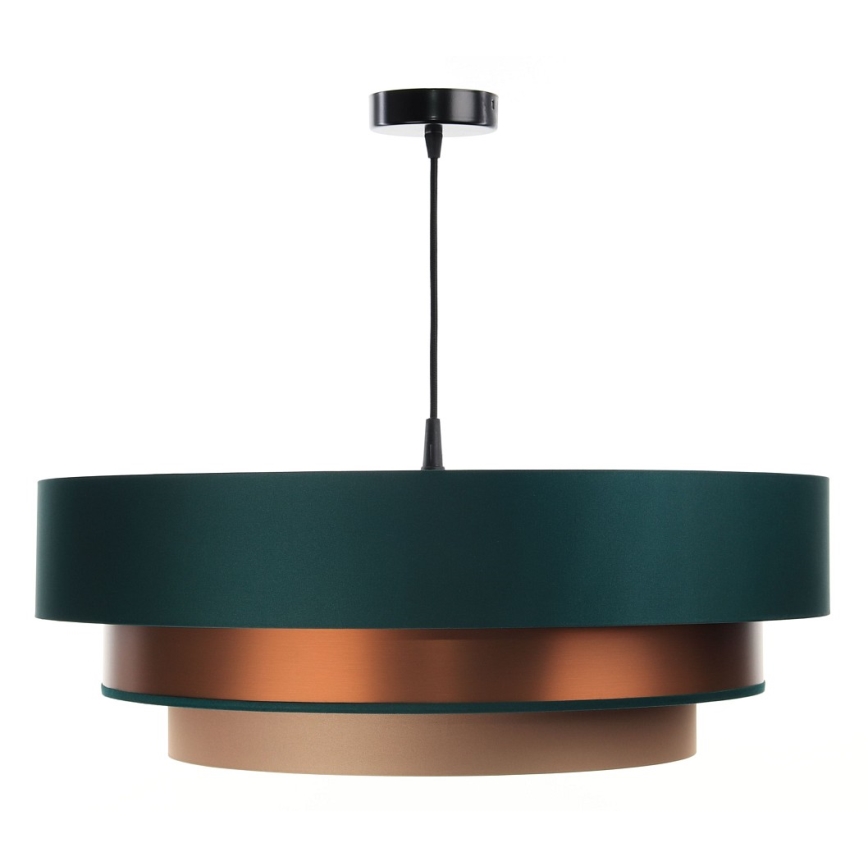 Hanglamp aan kabel TRINITI 1xE27/60W/230V groen/koper