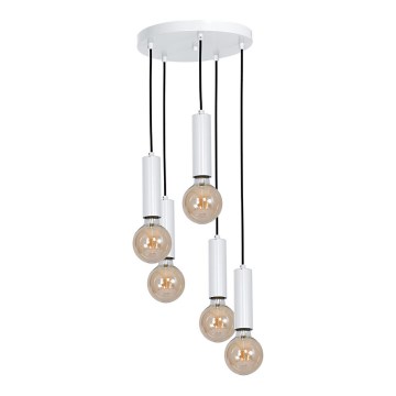 Hanglamp TUBES 5xE27/60W/230V wit