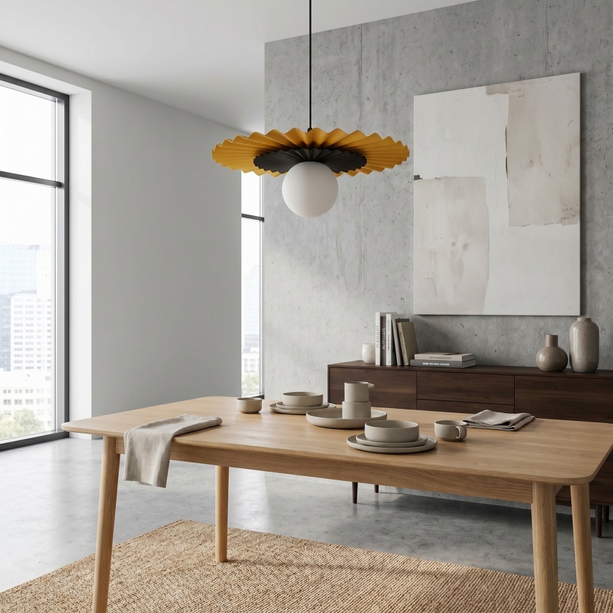 Hanglamp UMBRA aan kabel 1xG9/8W/230V zwart/oranje