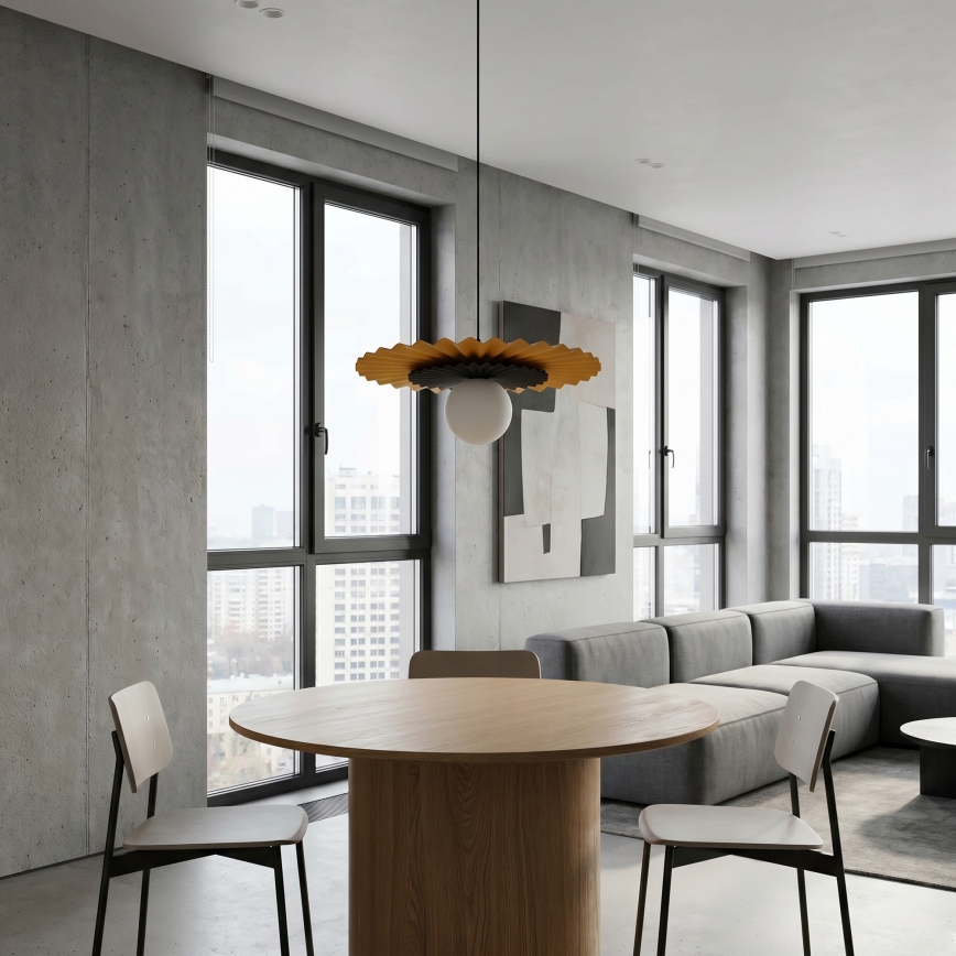 Hanglamp UMBRA aan kabel 1xG9/8W/230V zwart/oranje