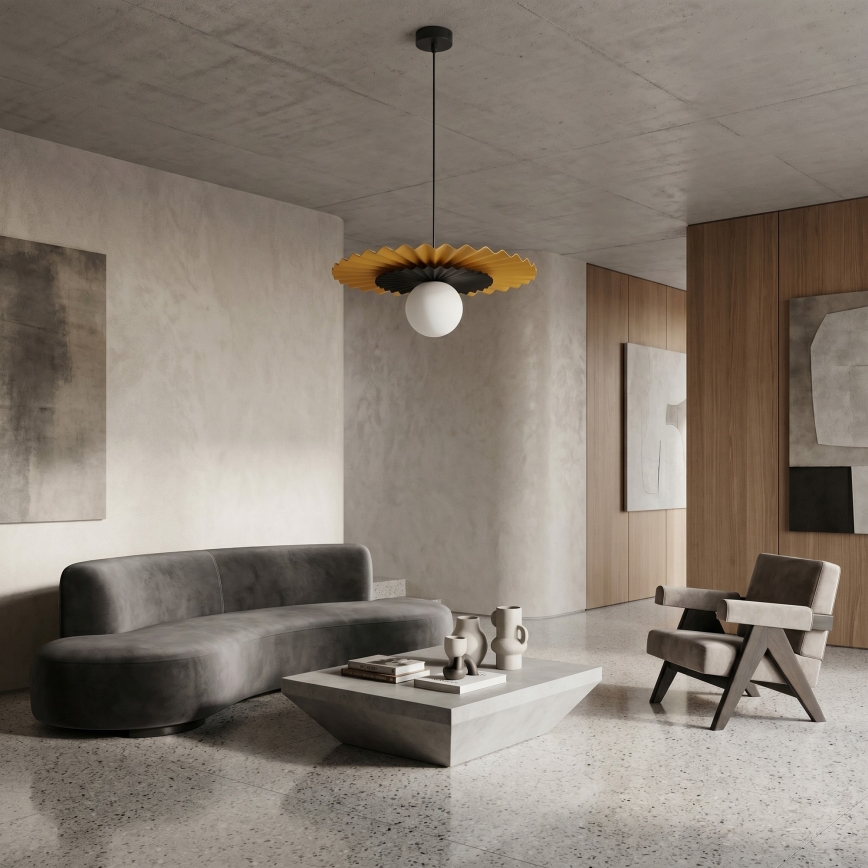Hanglamp UMBRA aan kabel 1xG9/8W/230V zwart/oranje