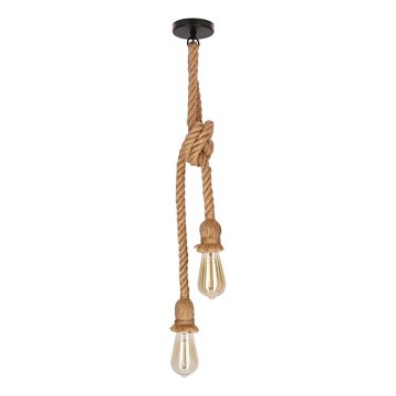 Hanglamp VIDEA 2xE27/40W/230V bruin