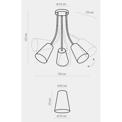 Hanglamp voor Kinderen WIRE KIDS 3xE27/15W/230V