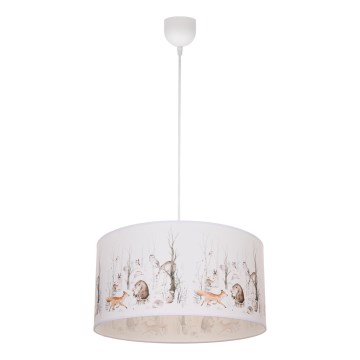 Hanglamp voor kinderkamer KIDS ROOM 1xE27/60W/230V Ø 40 cm, met dierenmotief