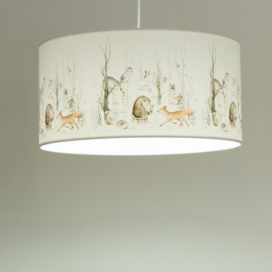 Hanglamp voor kinderkamer KIDS ROOM 1xE27/60W/230V Ø 40 cm, met dierenmotief