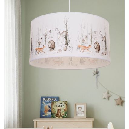 Hanglamp voor kinderkamer KIDS ROOM 1xE27/60W/230V Ø 40 cm, met dierenmotief