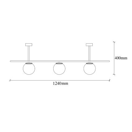 Hanglamp voor Oppervlak Montage ABAKUS 4xE27/40W/230V