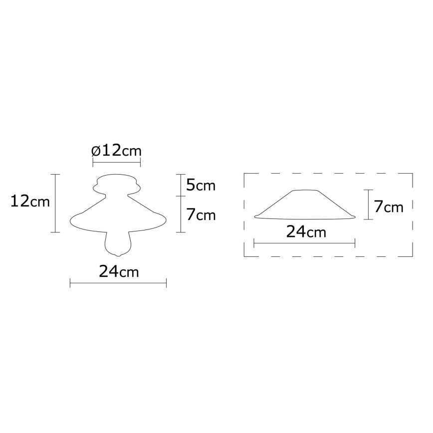 Hanglamp voor Oppervlak Montage BERCESTE 1xE27/40W/230V