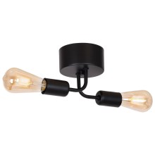 Hanglamp voor Oppervlak Montage BRENDA 2xE27/60W/230V zwart