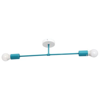 Hanglamp voor Oppervlak Montage CAMBRIDGE 2xE27/15W/230V blauw