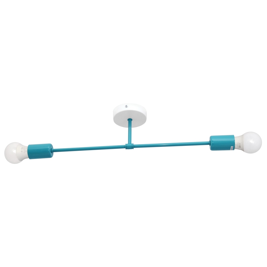 Hanglamp voor Oppervlak Montage CAMBRIDGE 2xE27/15W/230V blauw