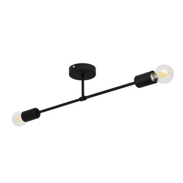 Hanglamp voor Oppervlak Montage CAMBRIDGE 2xE27/15W/230V zwart