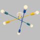 Hanglamp voor Oppervlak Montage CAMBRIDGE 6xE27/20W/230V blauw/geel