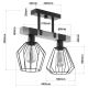 Hanglamp voor Oppervlak Montage CAMEROON 2xE27/60W/230V zwart/hout