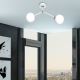 Hanglamp voor Oppervlak Montage JOY 2xE14/40W/230V wit/glanzend chroom