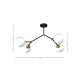Hanglamp voor Oppervlak Montage JOY 4xE14/40W/230V zwart/goud