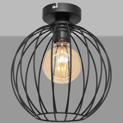 Hanglamp voor Oppervlak Montage MERCURE 1xE27/15W/230V d. 24 cm zwart