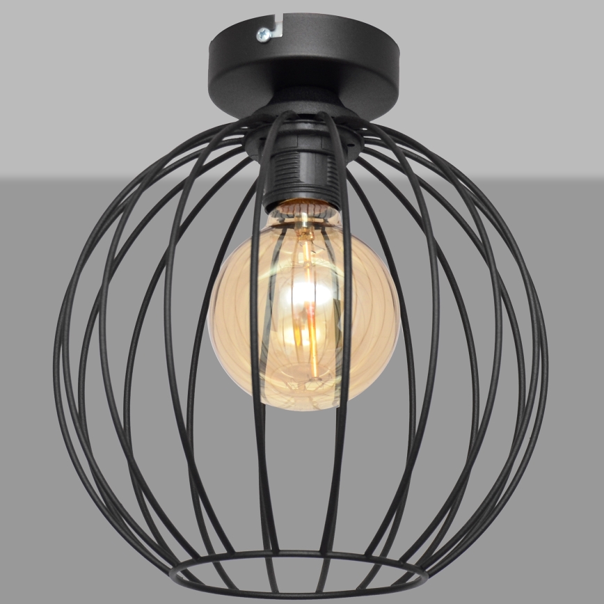 Hanglamp voor Oppervlak Montage MERCURE 1xE27/15W/230V d. 24 cm zwart