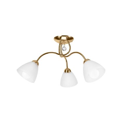 Hanglamp voor Oppervlak Montage MIRANDA 3xE27/60W/230V goud