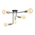 Hanglamp voor Oppervlak Montage NIXO 5xE27/60W/230V zwart/goud