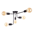 Hanglamp voor Oppervlak Montage NIXO 5xE27/60W/230V zwart