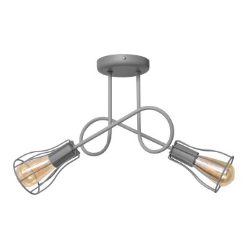 Hanglamp voor Oppervlak montage OXFORD 2xE27/15W/230V grijs