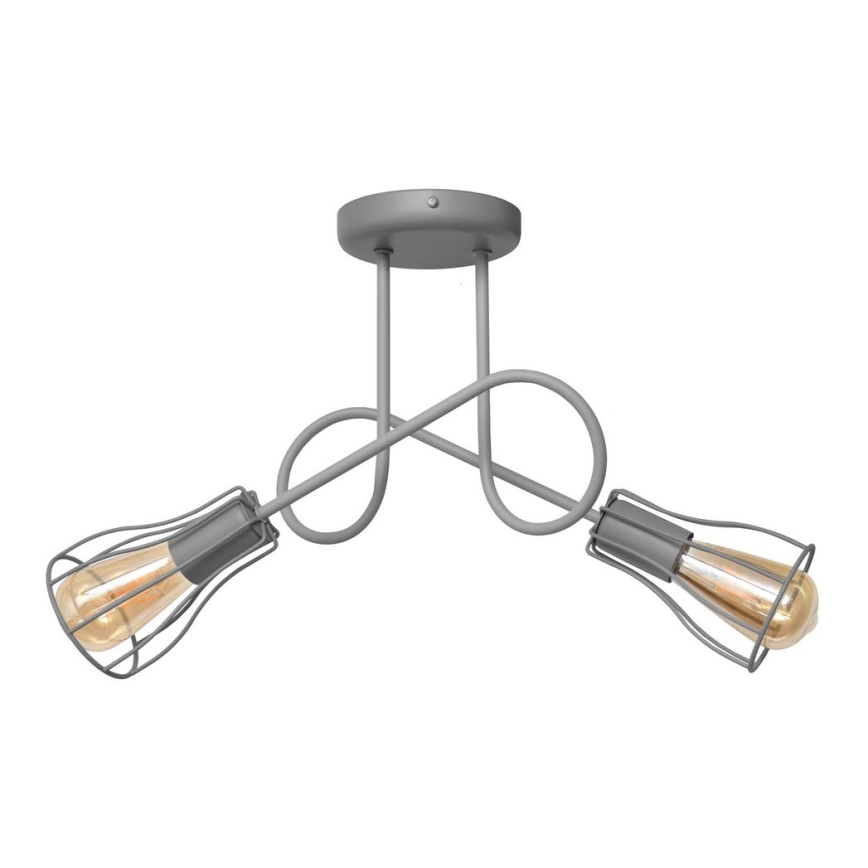 Hanglamp voor Oppervlak montage OXFORD 2xE27/15W/230V grijs