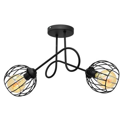 Hanglamp voor Oppervlak Montage OXFORD 2xE27/15W/230V zwart