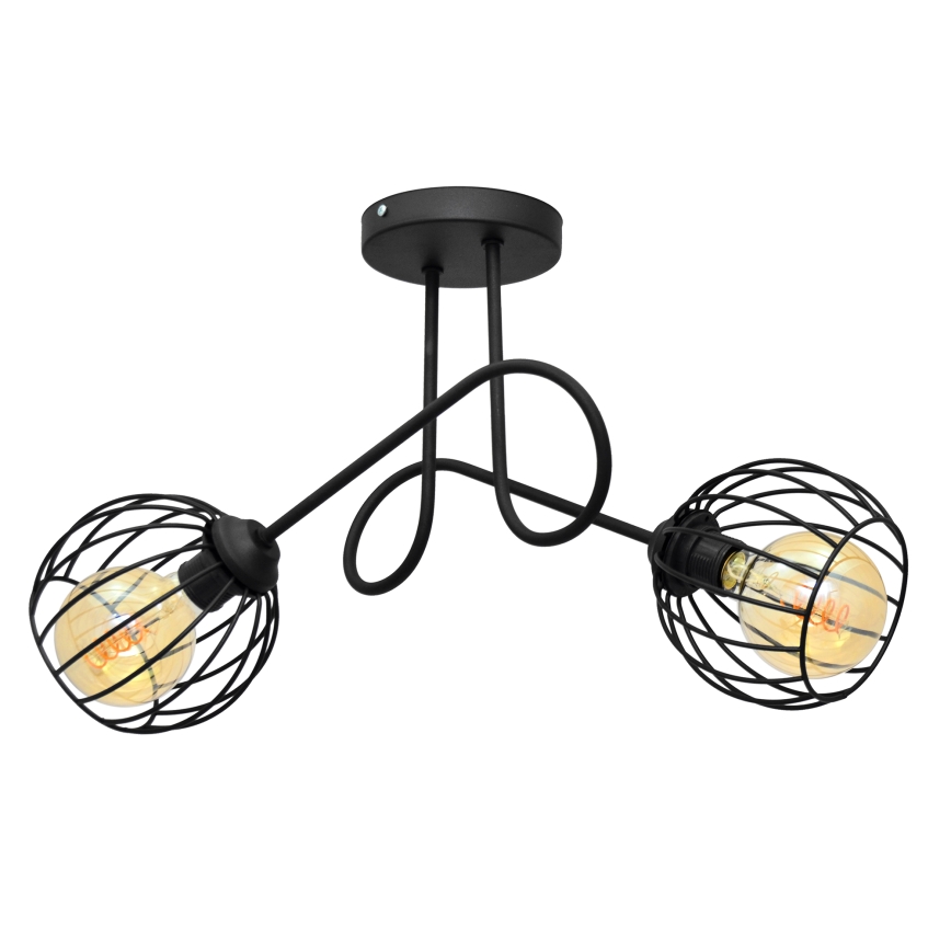 Hanglamp voor Oppervlak Montage OXFORD 2xE27/15W/230V zwart