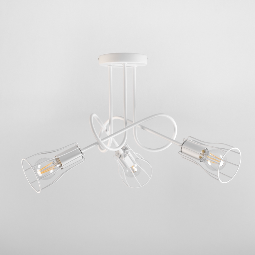 Hanglamp voor Oppervlak montage OXFORD 3xE27/15W/230V wit