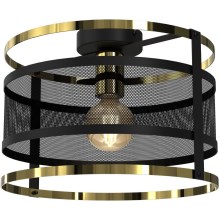 Hanglamp voor Oppervlak Montage RIM 1xE27/60W/230V zwart/goud