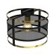 Hanglamp voor Oppervlak Montage RIM 1xE27/60W/230V zwart/goud