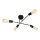 Hanglamp voor Oppervlak montage ROSETTE 4xE27/15W/230V zwart/goud