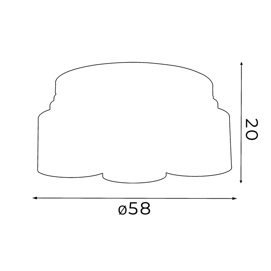 Hanglamp voor Oppervlakte Montage FRODI 5xE27/60W/230V zwart