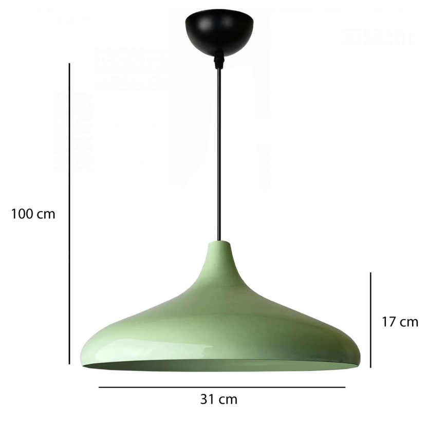 Hanglamp VULCANO 1xE27/40W/230V groen