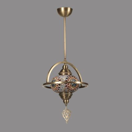 Hanglamp YENI 1xE27/40W/230V brons