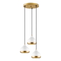 Hanglamp YILDO 3xE27/40W/230V wit/goud