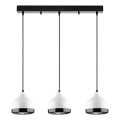 Hanglamp YILDO 3xE27/40W/230V wit/zwart