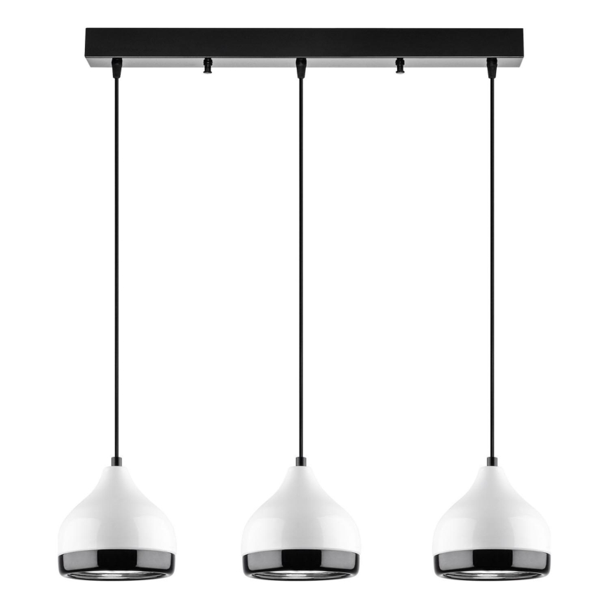 Hanglamp YILDO 3xE27/40W/230V wit/zwart