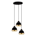 Hanglamp YILDO 3xE27/40W/230V zwart/goud