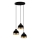 Hanglamp YILDO 3xE27/40W/230V zwart/goud