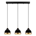 Hanglamp YILDO 3xE27/40W/230V zwart/goud