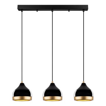 Hanglamp YILDO 3xE27/40W/230V zwart/goud