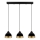 Hanglamp YILDO 3xE27/40W/230V zwart/goud