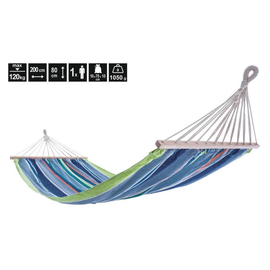 Hangmat 200x80 cm blauw