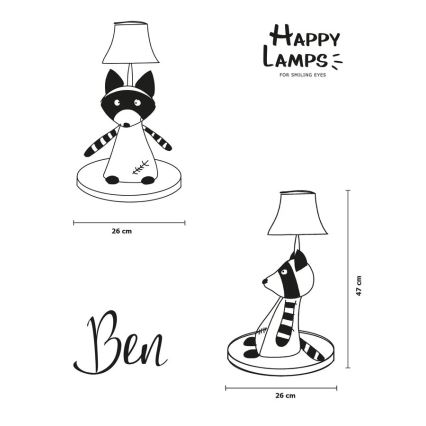 Happy Lamps - Kinder LED tafellamp BEN LED/5,4W/230V wasbeer
