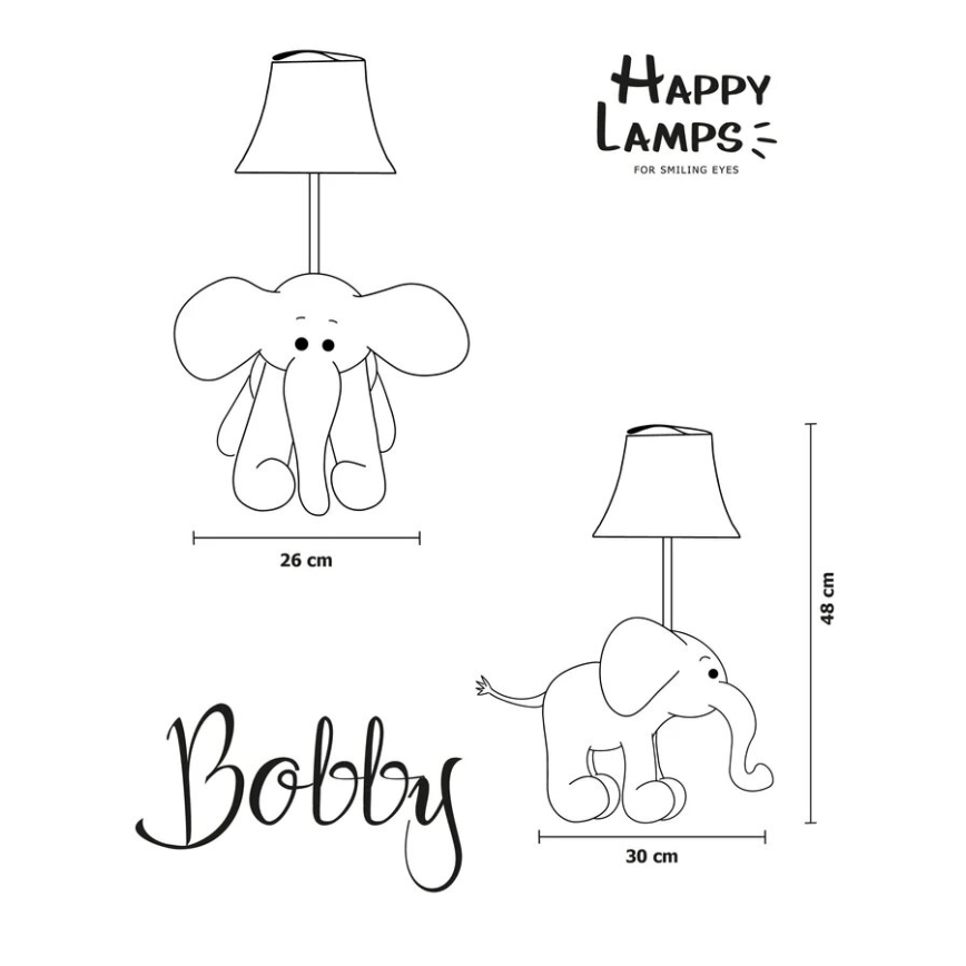 Happy Lamps - Kinder LED tafellamp BOBBY LED/5,4W/230V olifant