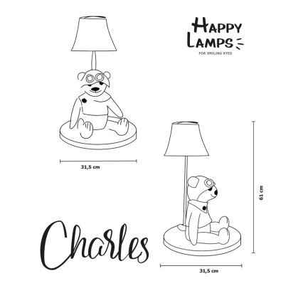 Happy Lamps - Kinder LED tafellamp CHARLES LED/5,4W/230V beer