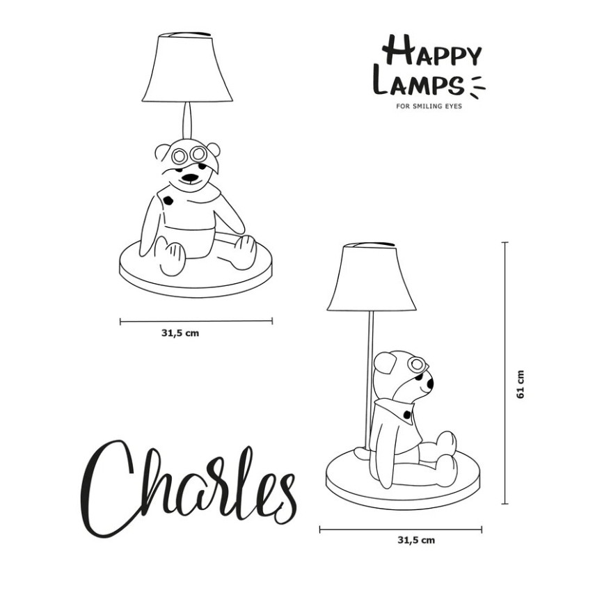 Happy Lamps - Kinder LED tafellamp CHARLES LED/5,4W/230V beer