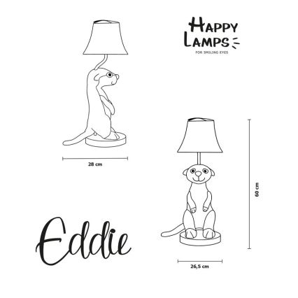 Happy Lamps - Kinder LED tafellamp EDDIE LED/5,4W/230V stokstaartje